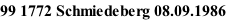 99 1772 Schmiedeberg 08.09.1986